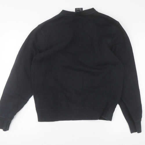 Nike Men's Black Crew Neck Fleece Sweatshirt Size S Regular Fit