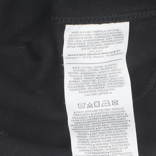 Nike Men's Black Crew Neck Fleece Sweatshirt Size S Regular Fit
