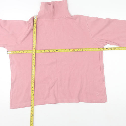 Country Collection Womens Pink Cotton Pullover Sweatshirt L