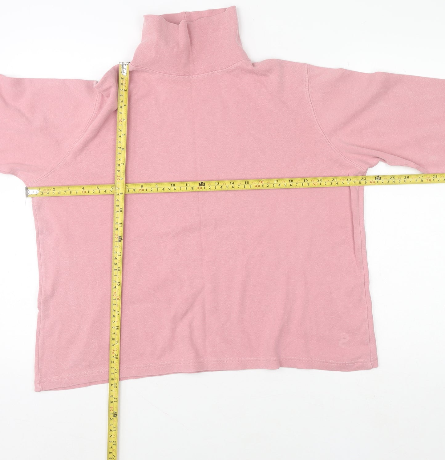Country Collection Womens Pink Cotton Pullover Sweatshirt L