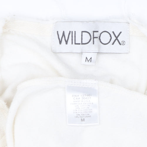 Wildfox Women’s Ivory Pineapple Graphic Pullover Jumper Size M
