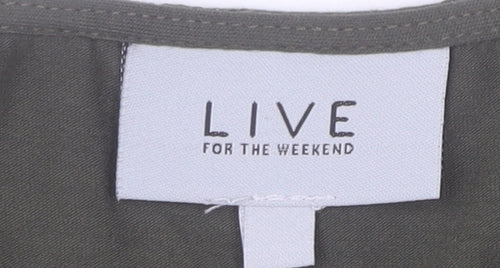 LIVE FOR THE WEEKEND Women’s Multicoloured Tunic Blouse Size 18 Long Sleeve