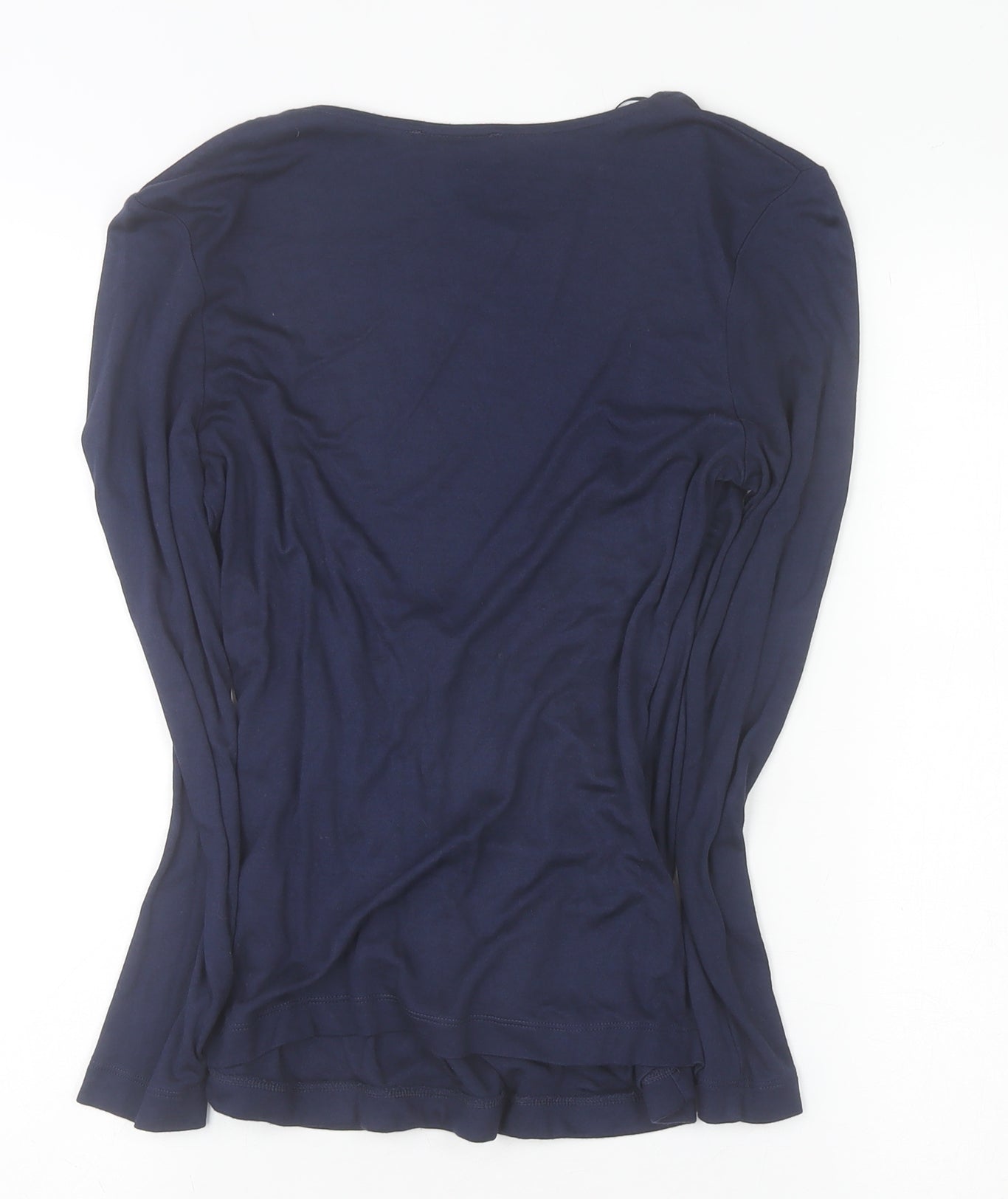 Jaeger Women’s Navy Wrap V-Neck Long Sleeve Blouse Size 8