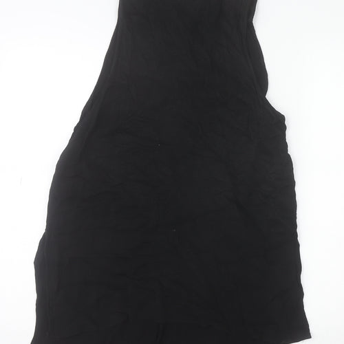 Topshop Women’s Black Hi-Low Sleeveless Shift Dress Size 10