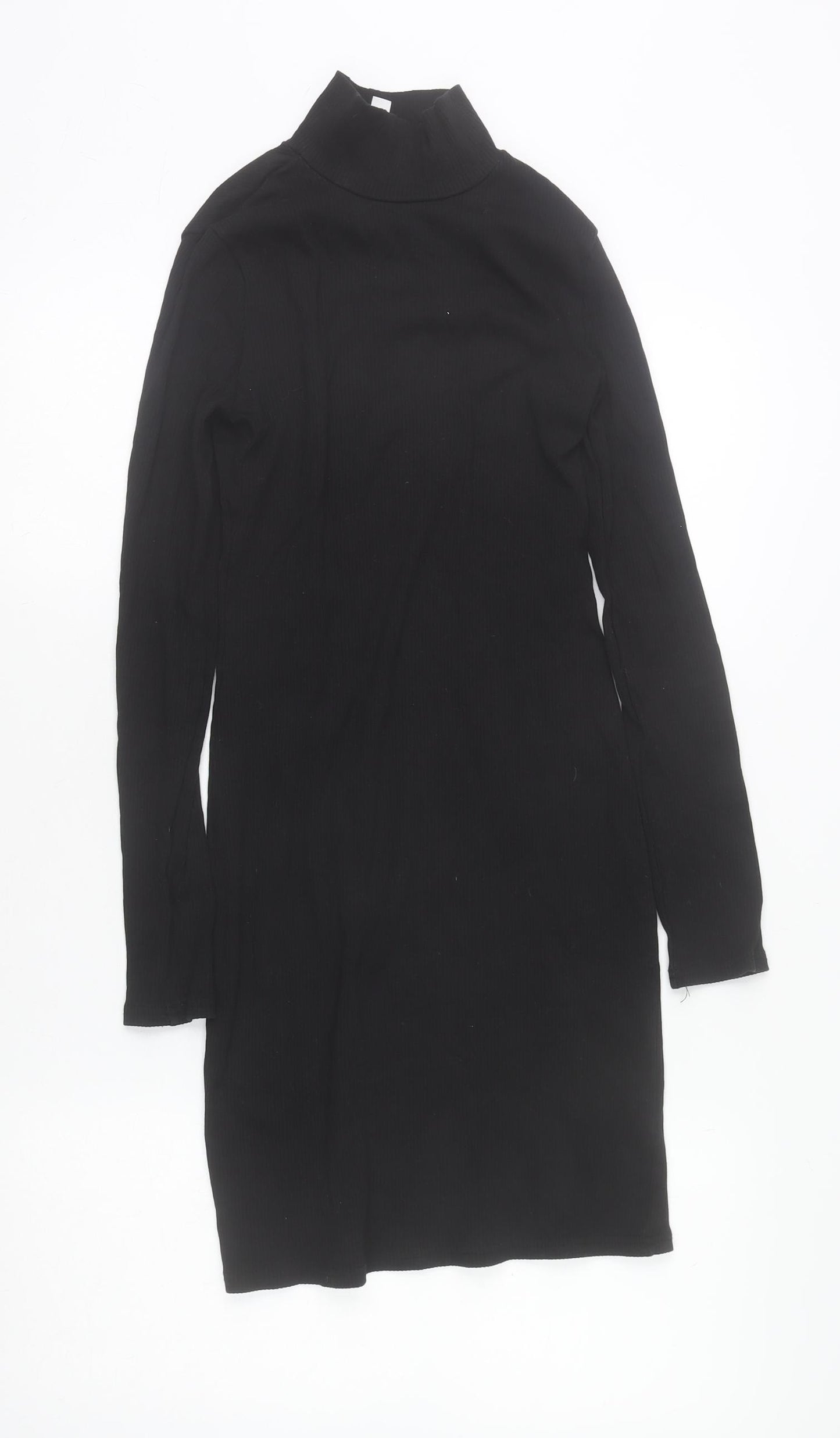 H&M Divided Women’s Black Long Sleeve Bodycon Dress Size S
