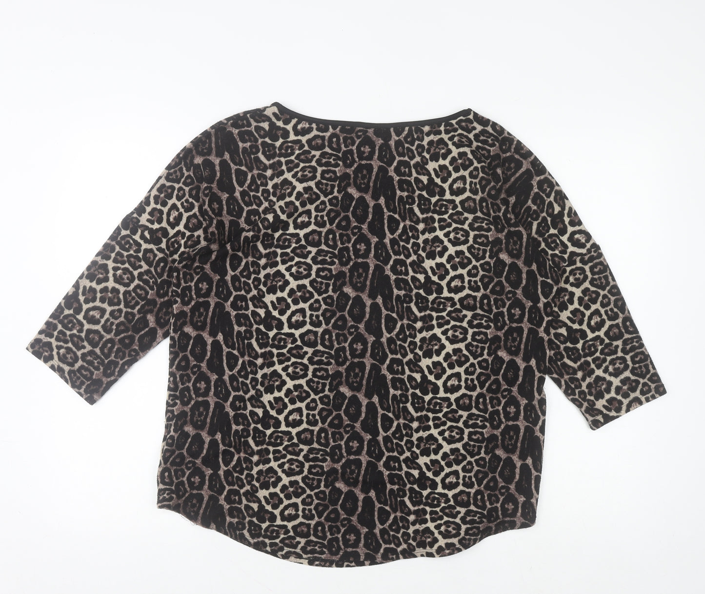 Marks and Spencer Womens Leopard Print 3/4 Sleeve Blouse UK 14