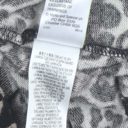 Marks and Spencer Womens Leopard Print 3/4 Sleeve Blouse UK 14
