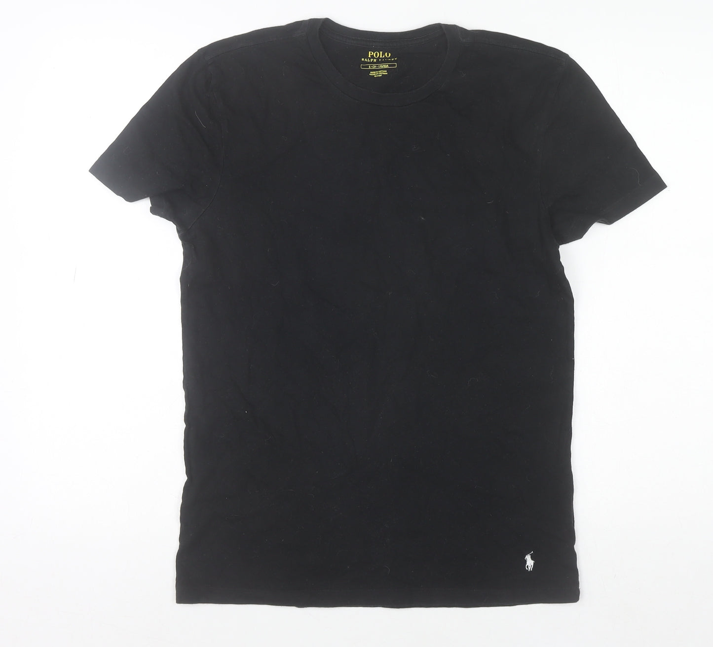 Polo Ralph Lauren Men's Black Slim Fit Cotton Crew Neck T-Shirt Size S