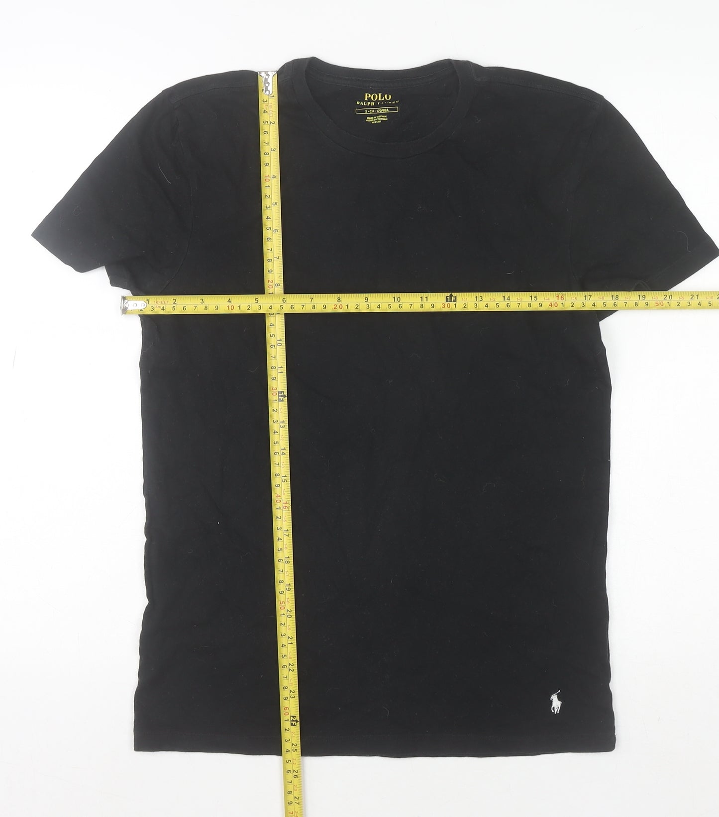 Polo Ralph Lauren Men's Black Slim Fit Cotton Crew Neck T-Shirt Size S