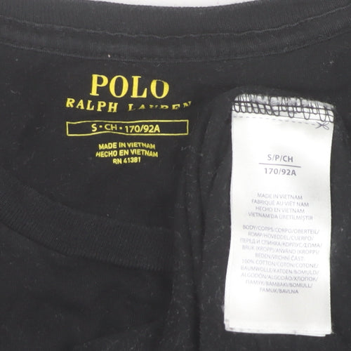 Polo Ralph Lauren Men's Black Slim Fit Cotton Crew Neck T-Shirt Size S