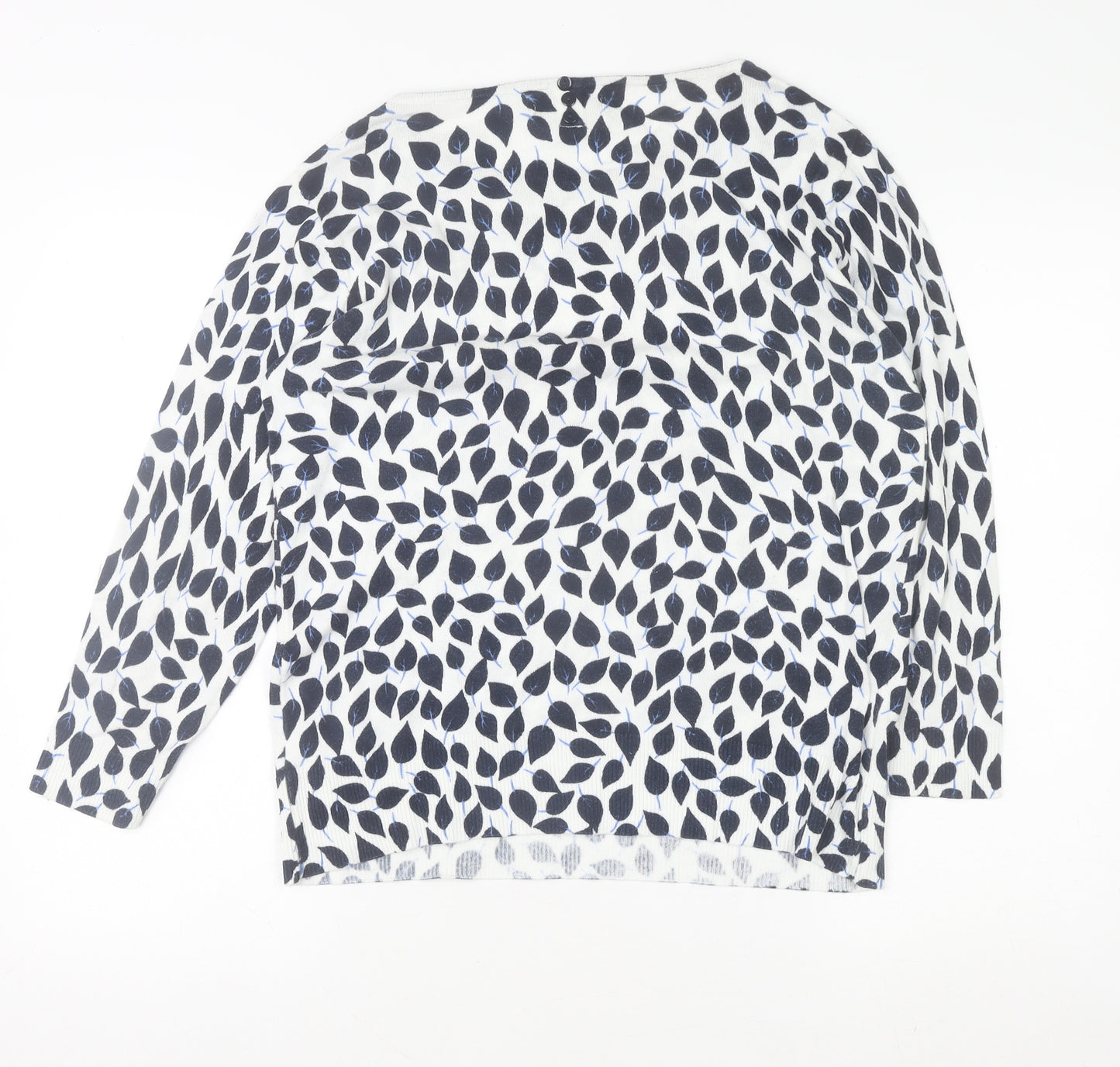 Debenhams The Collection Women’s Blue Leaf Print Cotton Top Size 14