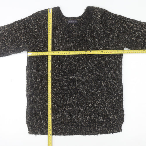 Marks and Spencer Women's Black Chunky Knit Jumper Size 8