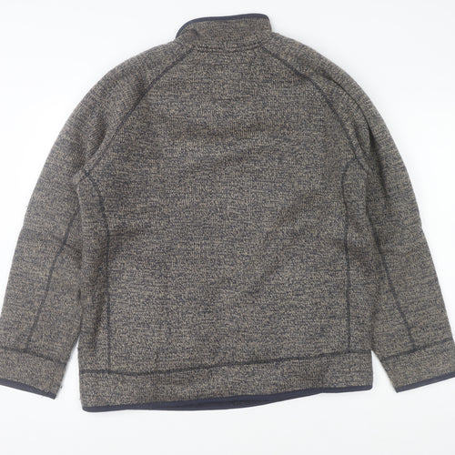 Mantaray Men's Grey Half Zip Knit Sweatshirt Fleece Lined M