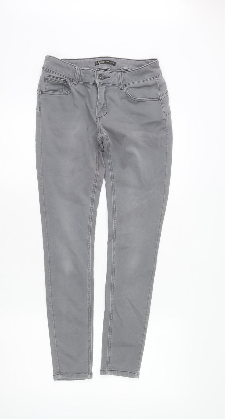 Toxik3 Women's Grey Skinny Stretch Jeans Size M/UK 10