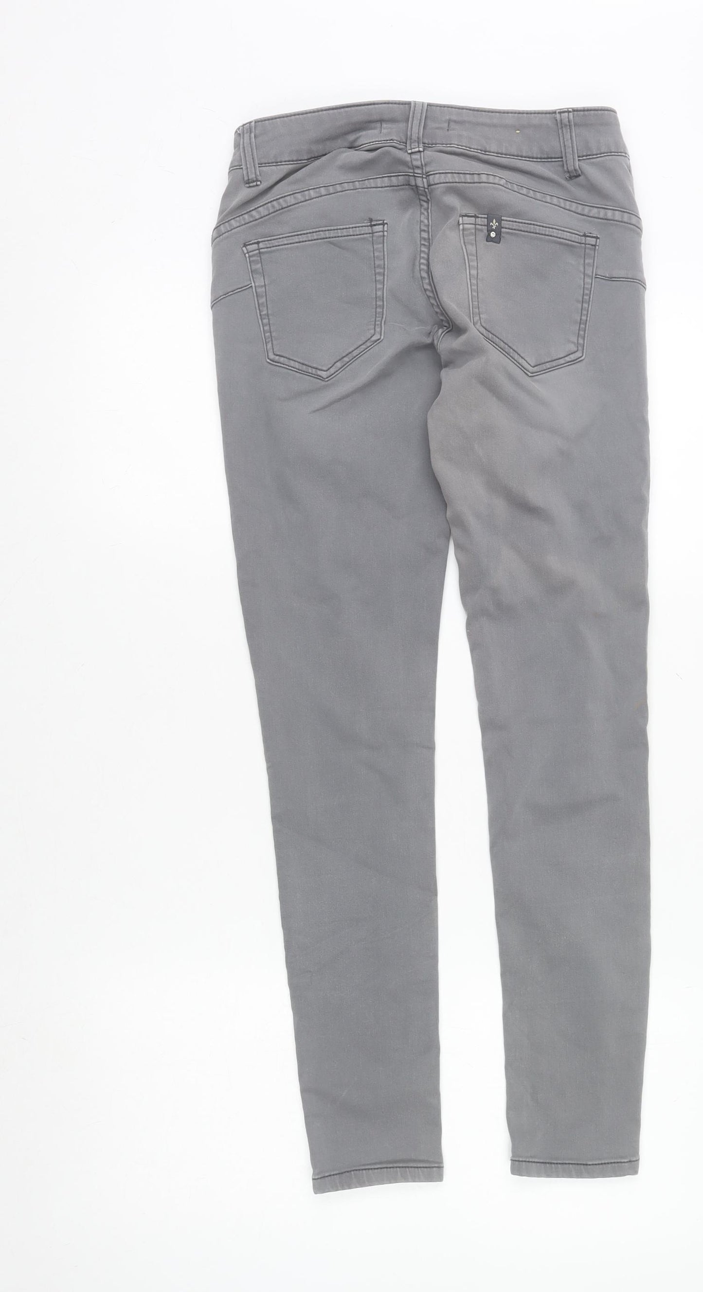 Toxik3 Women's Grey Skinny Stretch Jeans Size M/UK 10