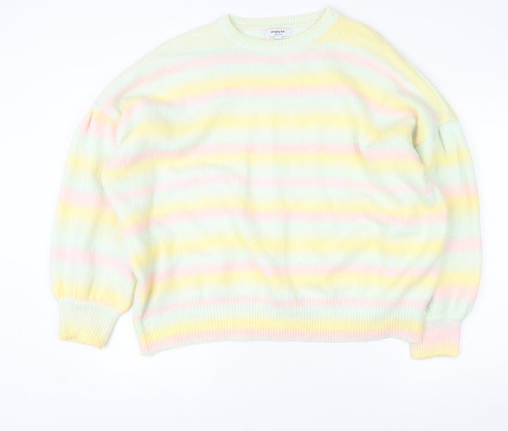 Simply Be Women’s Multicoloured Striped Knit Pullover Jumper Size 20/22