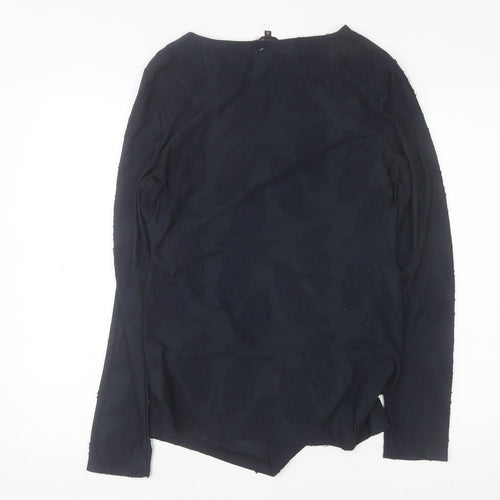 Phase Eight Womens Black Long Sleeve Tunic Blouse Size 12