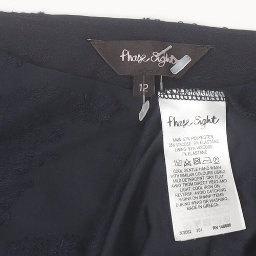 Phase Eight Womens Black Long Sleeve Tunic Blouse Size 12