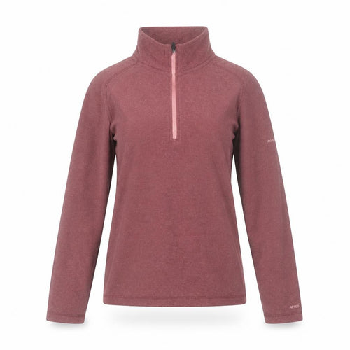 Trespass Womens Burgundy 1/2 Zip Fleece Sweatshirt Size 12 Polyester