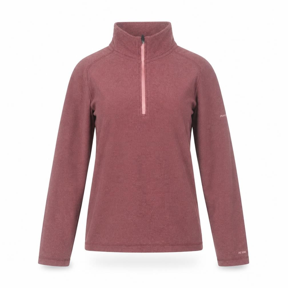 Trespass Womens Burgundy 1/2 Zip Fleece Sweatshirt Size 12 Polyester