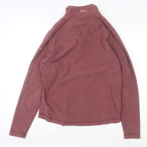 Trespass Womens Burgundy 1/2 Zip Fleece Sweatshirt Size 12 Polyester