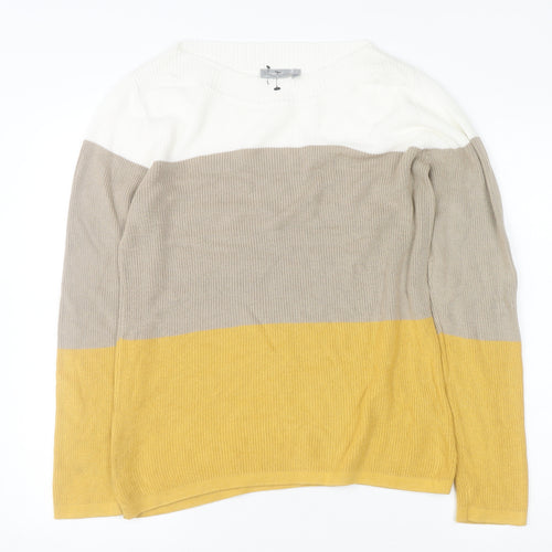 Transa Women’s Multicoloured Cotton Blend Pullover Jumper Size S