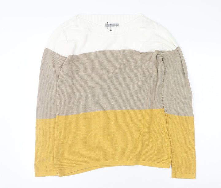 Transa Women’s Multicoloured Cotton Blend Pullover Jumper Size S