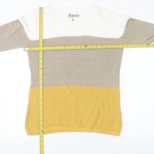 Transa Women’s Multicoloured Cotton Blend Pullover Jumper Size S