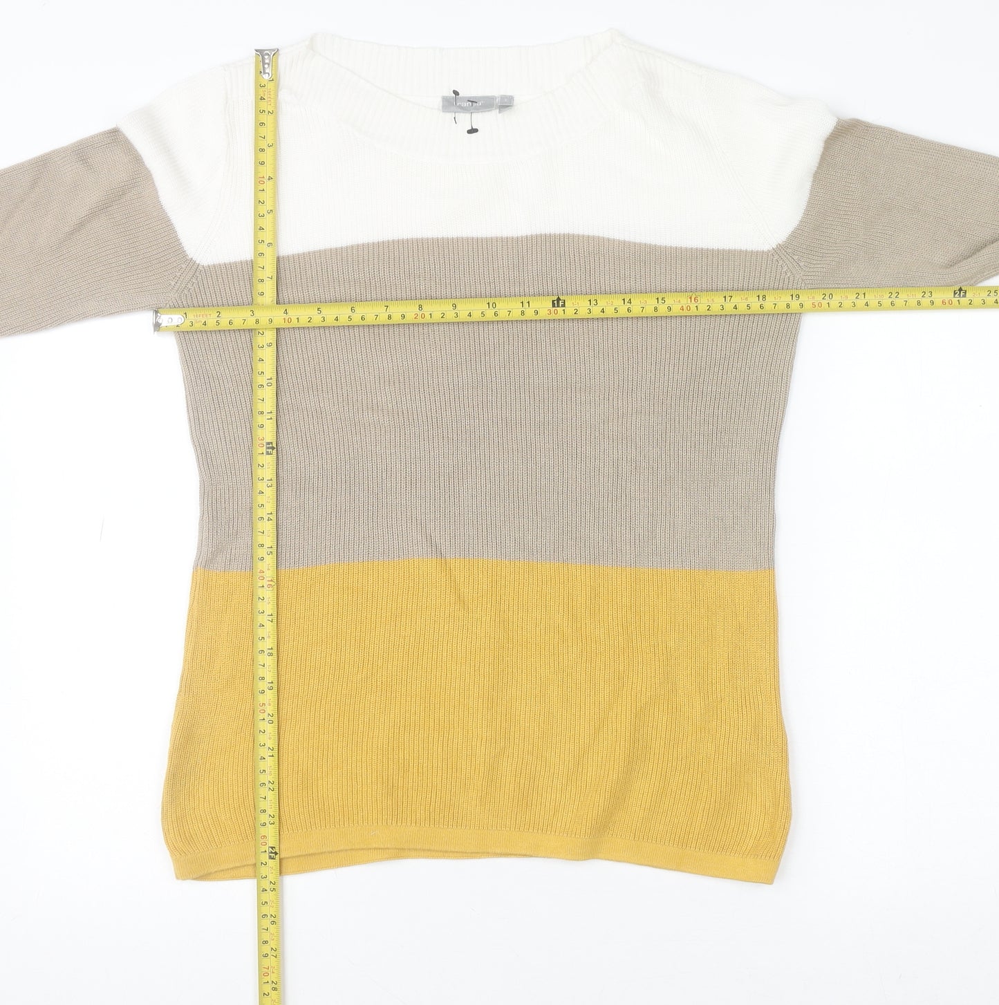 Transa Women’s Multicoloured Cotton Blend Pullover Jumper Size S