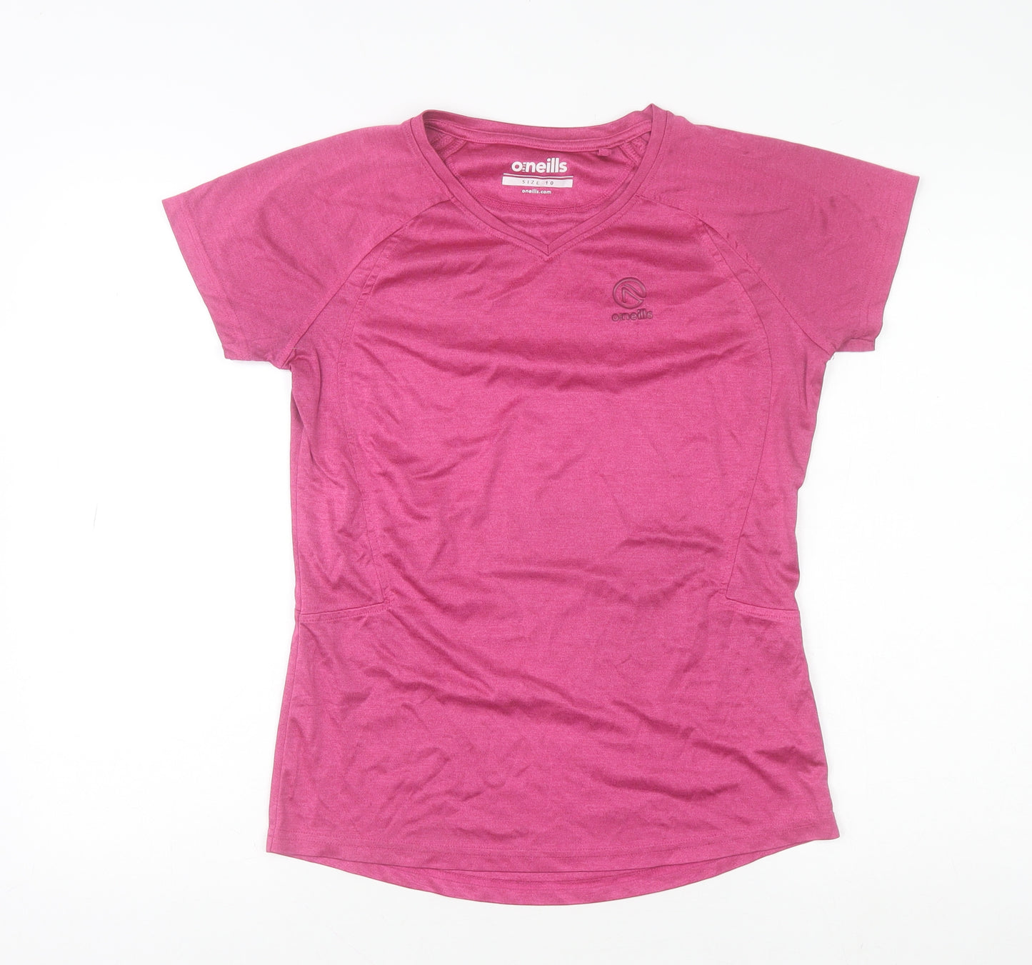 O’Neills Womens Pink Size 10 V-Neck Short Sleeve Sports T-Shirt