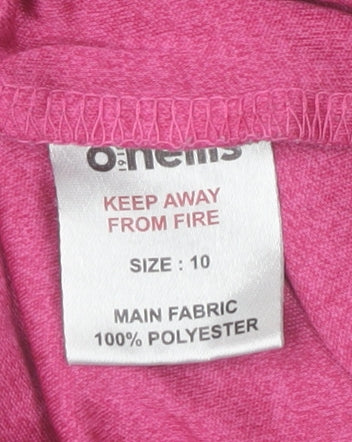 O’Neills Womens Pink Size 10 V-Neck Short Sleeve Sports T-Shirt