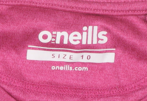 O’Neills Womens Pink Size 10 V-Neck Short Sleeve Sports T-Shirt