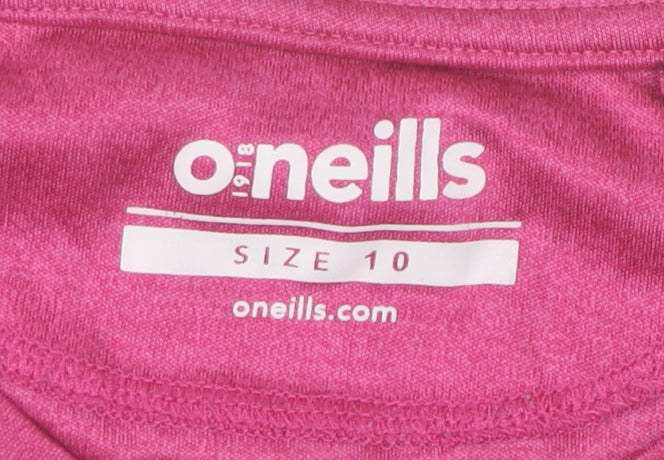 O’Neills Womens Pink Size 10 V-Neck Short Sleeve Sports T-Shirt