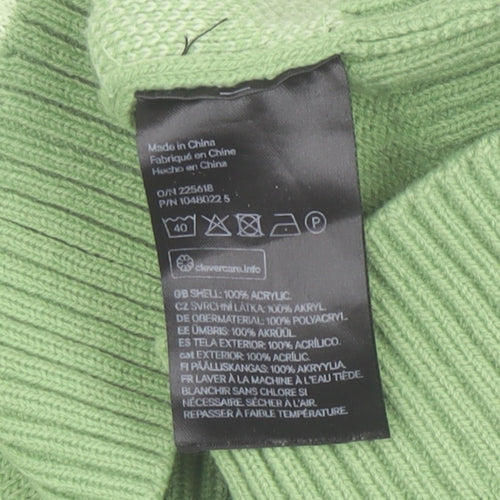 DIVIDED Womens Green Zebra Knit Sleeveless Vest Size 12