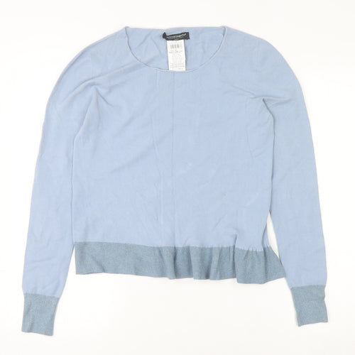 Rinascimento Womens Blue M/L Scoop Neck Pullover Jumper