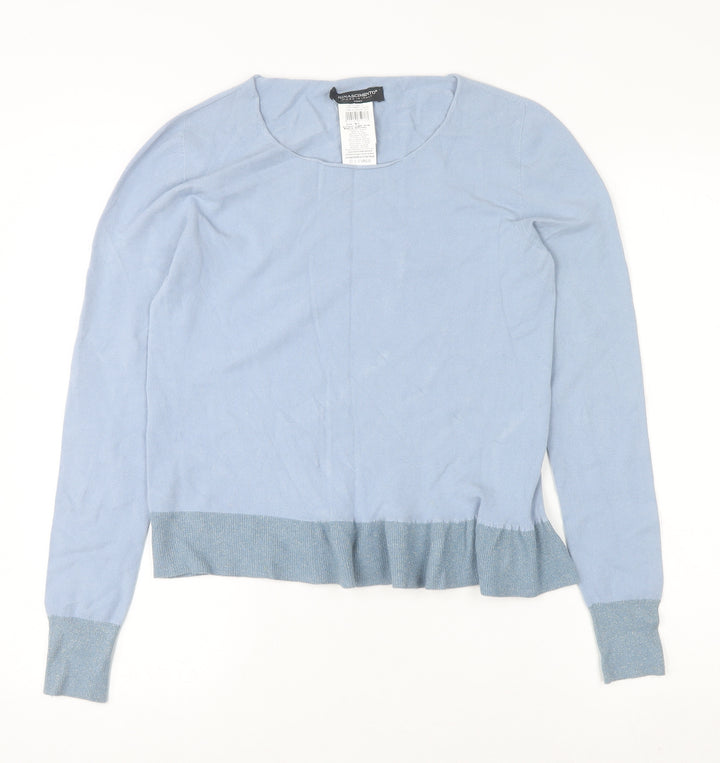 Rinascimento Womens Blue M/L Scoop Neck Pullover Jumper