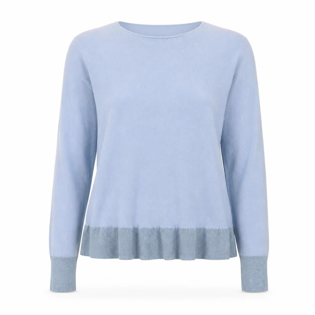 Front view of Rinascimento women’s blue m/l scoop neck jumper