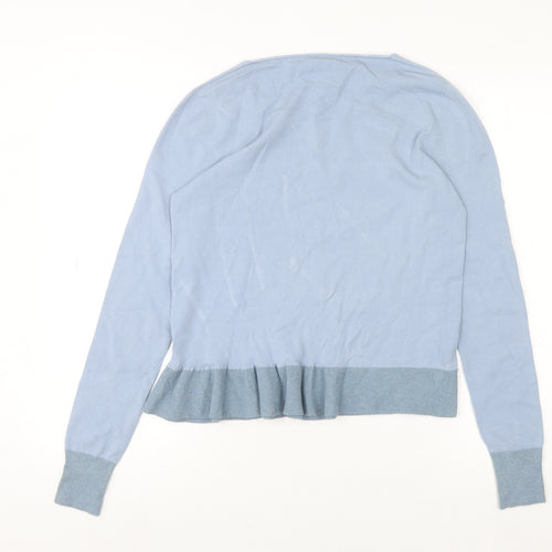 Rinascimento Womens Blue M/L Scoop Neck Pullover Jumper