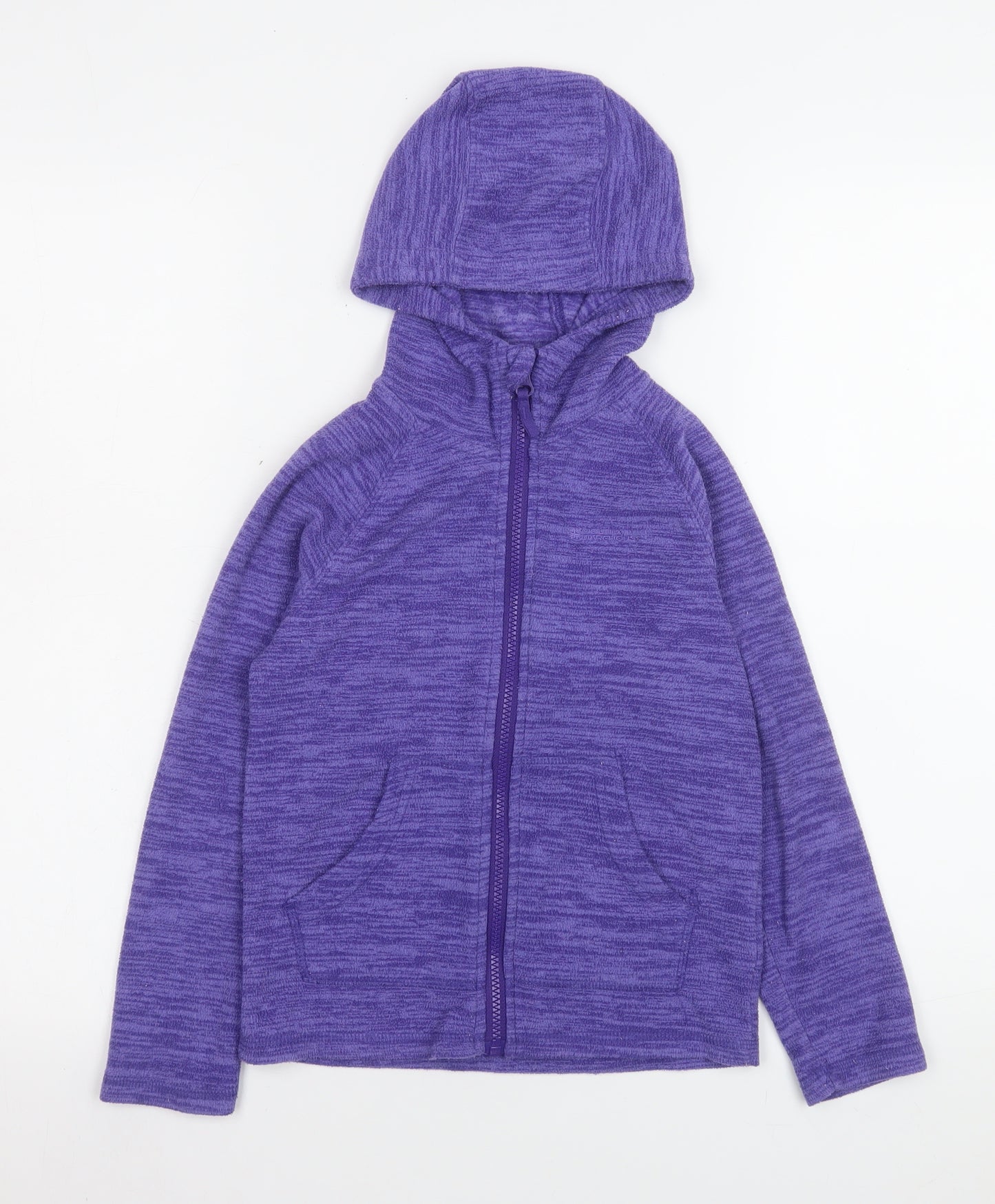 Mountain Warehouse Girls Purple Hooded Full Zip Fleece Jacket 7-8 Years
