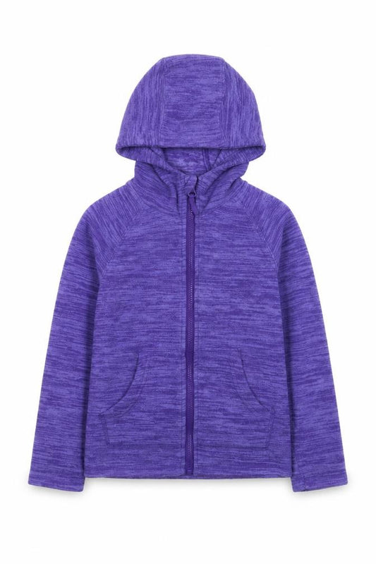 Mountain Warehouse Girls Purple Hooded Full Zip Fleece Jacket 7-8 Years