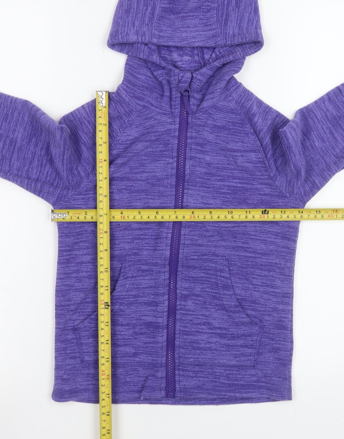 Mountain Warehouse Girls Purple Hooded Full Zip Fleece Jacket 7-8 Years