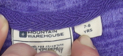 Mountain Warehouse Girls Purple Hooded Full Zip Fleece Jacket 7-8 Years