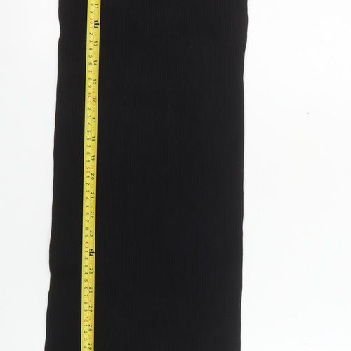 Bershka Women Black Knit Bodycon Midi Dress Size S