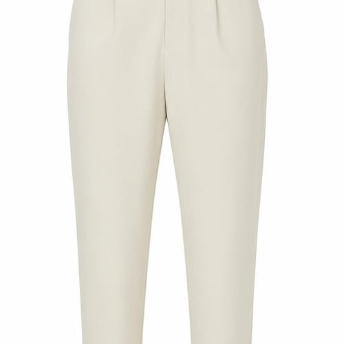 Zara Women Beige Slim Fit Pleated Tapered Trousers XS