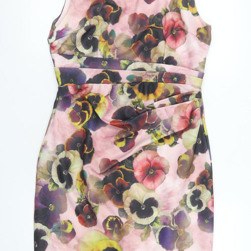 Jolie Moi Women’s Multicoloured Floral Bodycon Dress Size 12