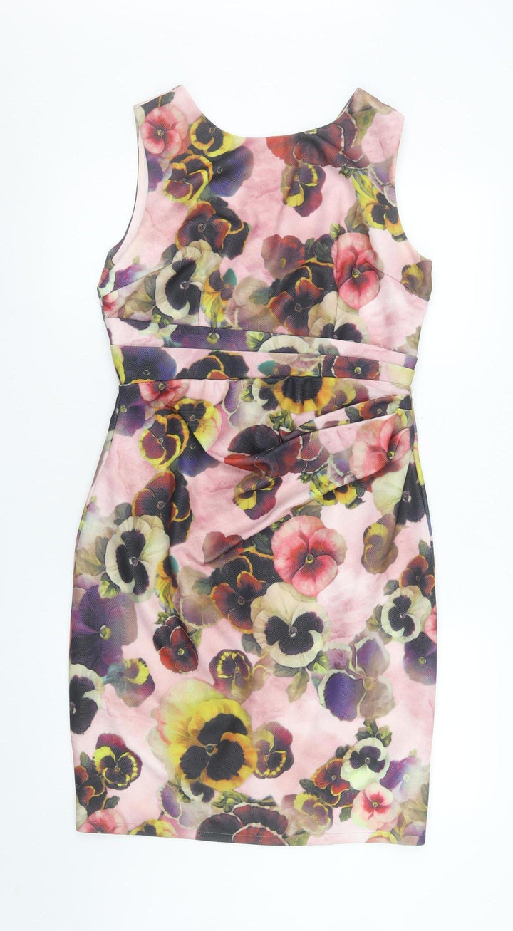 Jolie Moi Women’s Multicoloured Floral Bodycon Dress Size 12