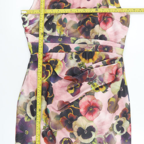 Jolie Moi Women’s Multicoloured Floral Bodycon Dress Size 12