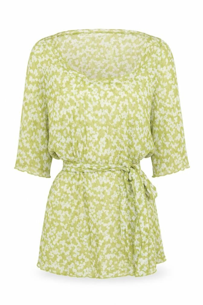 Marks and Spencer Women’s Green Floral Wrap Blouse Size 10