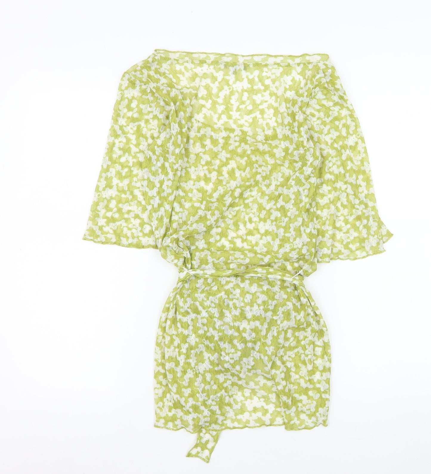 Marks and Spencer Women’s Green Floral Wrap Blouse Size 10