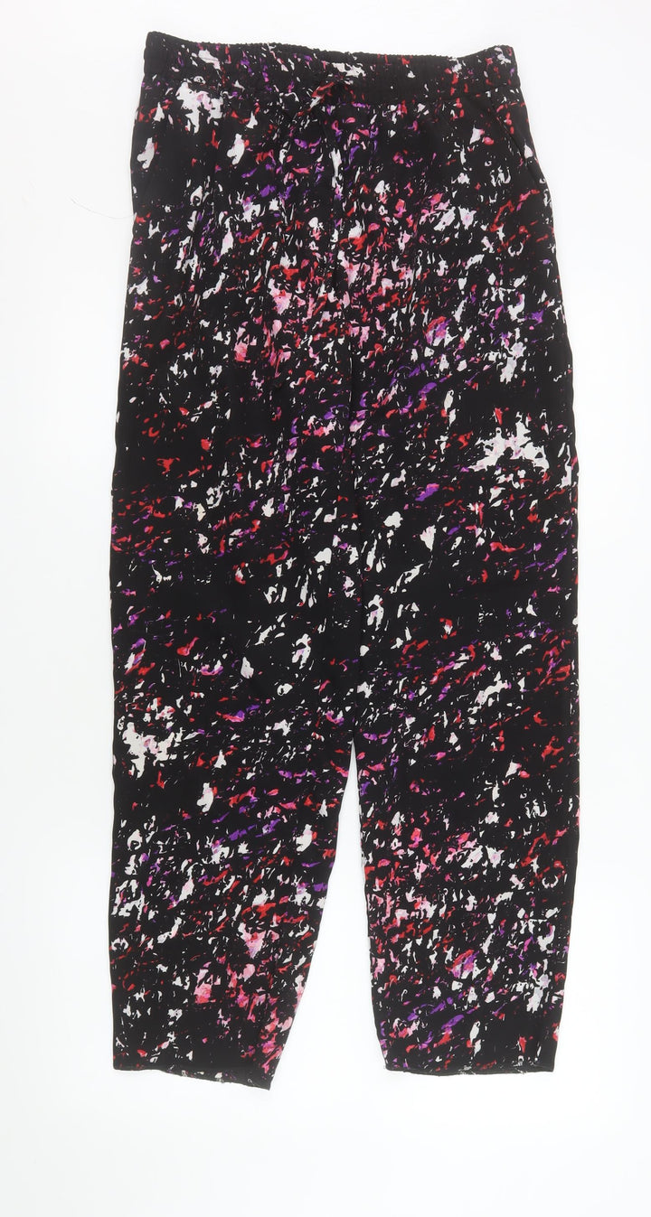 Warehouse Womens Multicoloured Size 12 Cropped Tapered Trousers